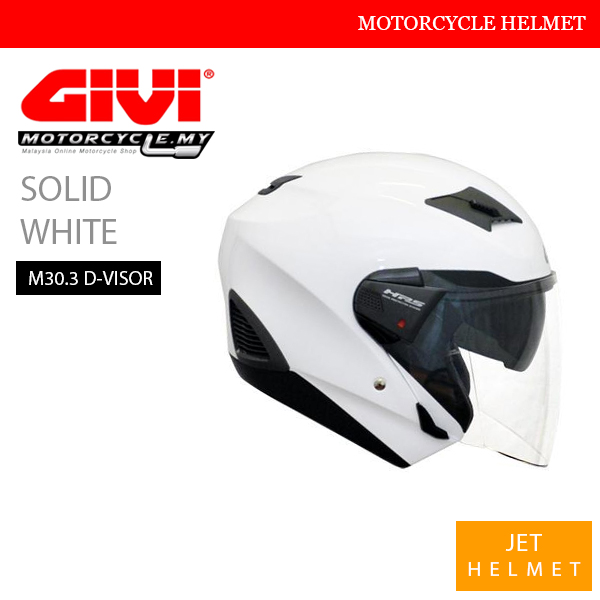 GIVI Solid White Jet M30.3 D-Visor Helmet Malaysia
