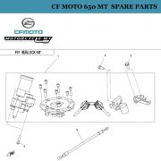 [05] - CF Moto 650 MT Spare Parts 6NT1-010010 Seat Cable