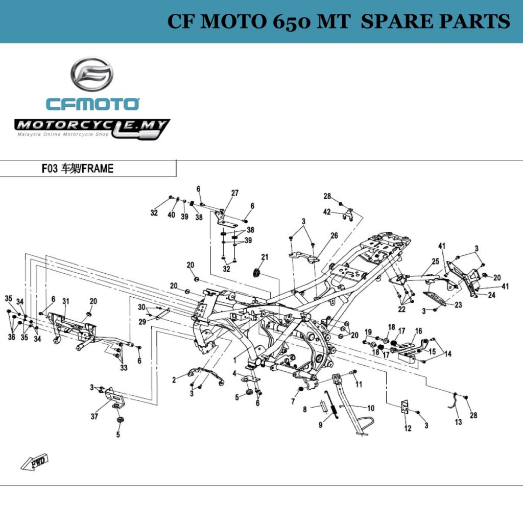 [30] - CF Moto 650 MT Spare Parts 6NT1-030400-0B000 Front Bracket Assy.